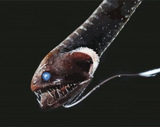 Scary Deep Sea Fish paint by number