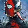 Spiderman With Venom Art paint by number