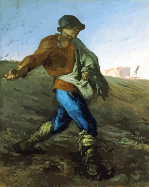 The Sower By Jean Francois Millet paint by number