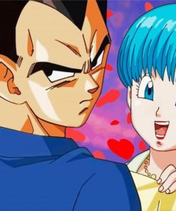 Vegeta And Bulma Couple paint by number