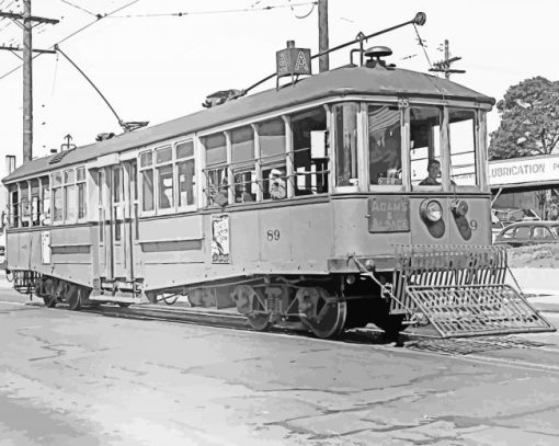 Vintage Streetcars paint by number