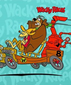 Wacky Races Cartoon paint by number