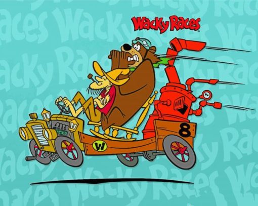 Wacky Races Cartoon paint by number