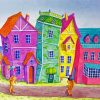 Whimsical Houses paint by number