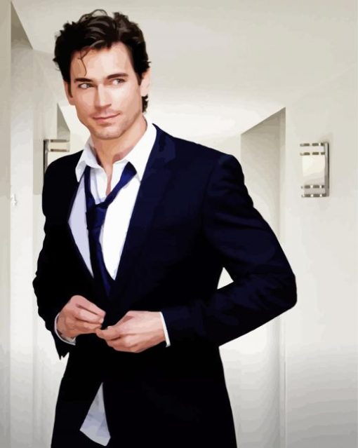 White Collar Poster paint by number