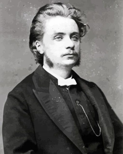 Young Edvard Grieg paint by number
