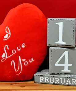 14 February Valentines Day paint by number