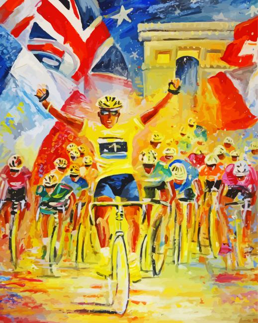 Abstract Tour De France Art paint by number