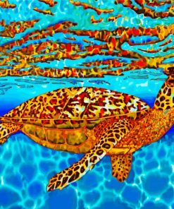 Abstract Turtle Underwater paint by number