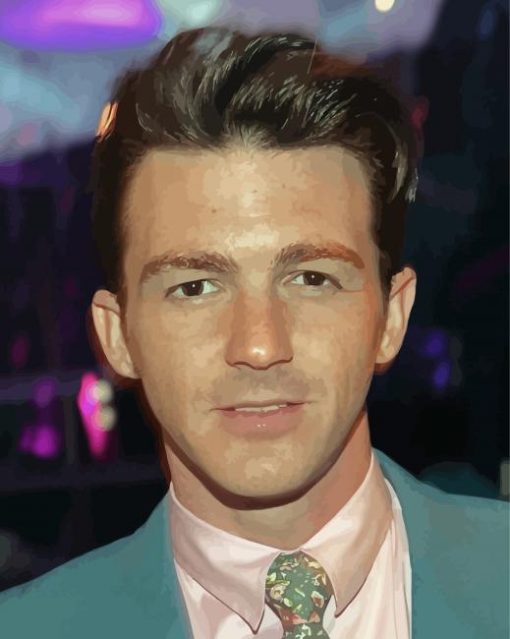 Actor Drake Bell paint by number