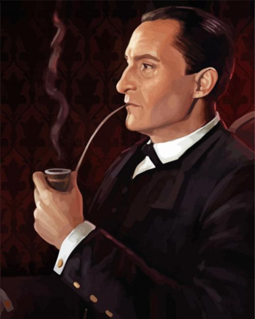 Actor Jeremy Brett paint by number