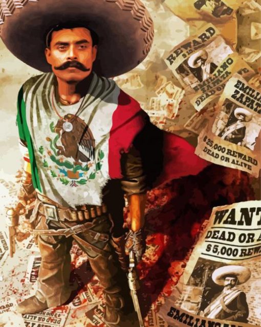 Aesthetic Emiliano Zapata paint by number