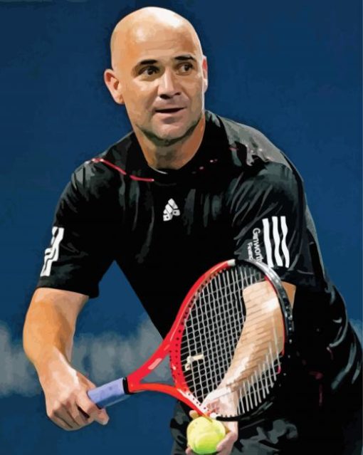 American Andre Agassi paint by number