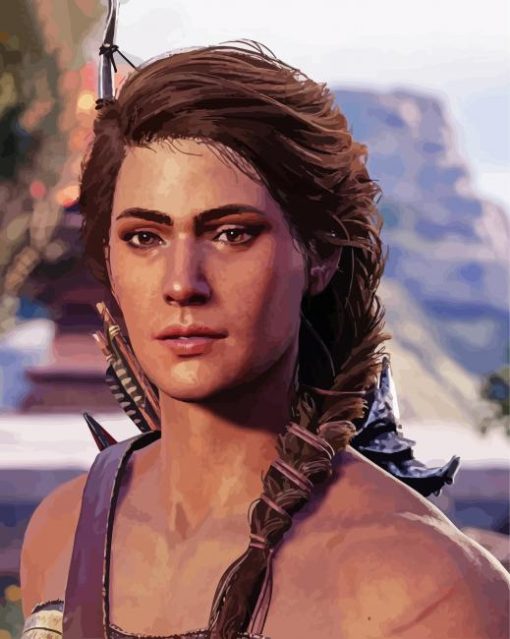 Assassin's Creed Character kassandra paint by number