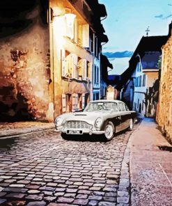 Aston Martin DB5 In Switzerland Alley Paint by number