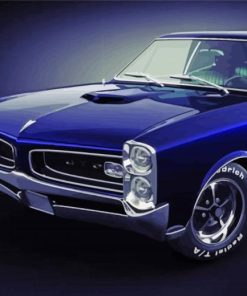 Blue Pontiac 1966 GTO paint by number
