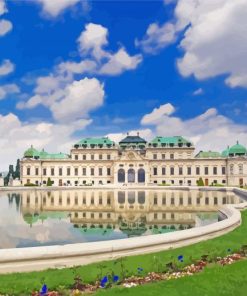Belvedere Palace Austrian Alps paint by number