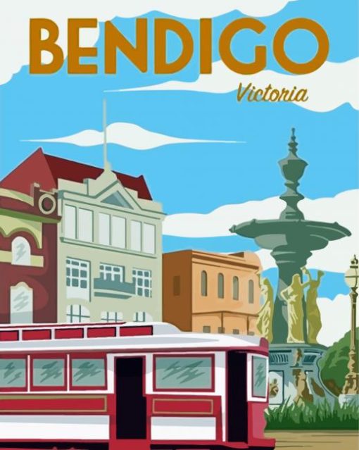 Bendigo Victoria Poster paint by number