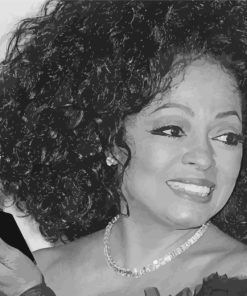 Black And White Diana Ross paint by number