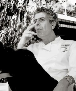 Black And White Chef Anthony Bourdain paint by number