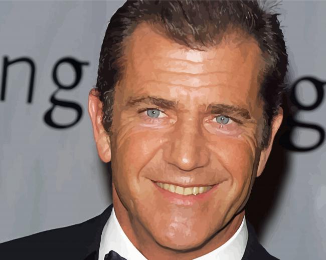 Blue Eyed Mel Gibson paint by number