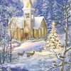 Christmas Winter Church paint by number
