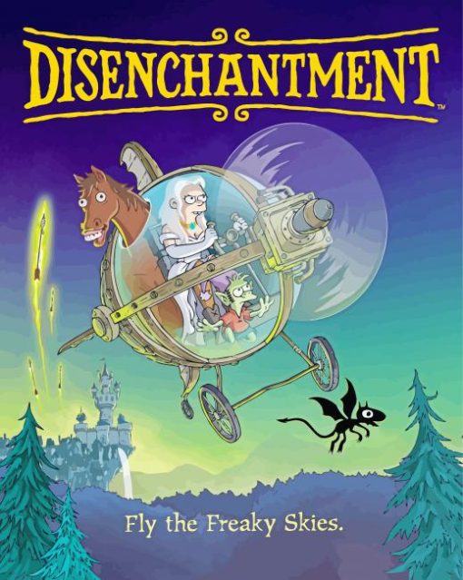 Disenchantment Fly The Freaky Skies Poster paint by number