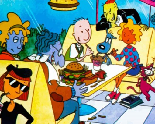 Doug Characters In The Restaurant Paint by number