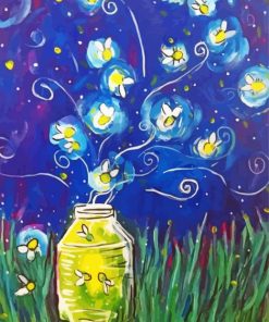 Fireflies Illustration paint by number