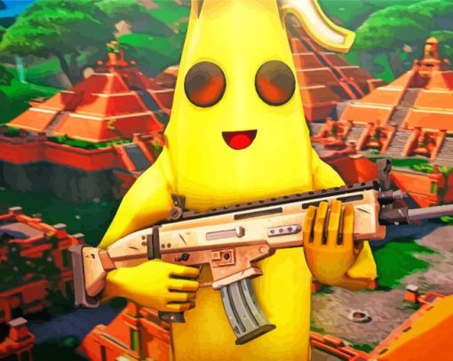 Fortnite Banana Warrior paint by number