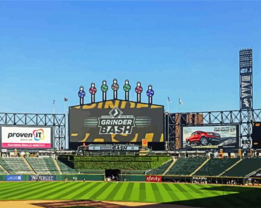 Guaranteed Rate Field Baseball Stadium paint by number