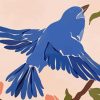 Illustration Blue Bird Art paint by number