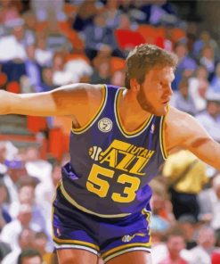 Mark Eaton Basketball Player paint by number
