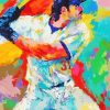 Mark Piazza By Leroy Neiman paint by number