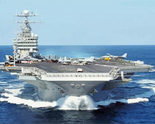 Military Ships Uss Enterprise paint by number