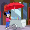 Minnie Mouse In Hot Dog Stand paint by number