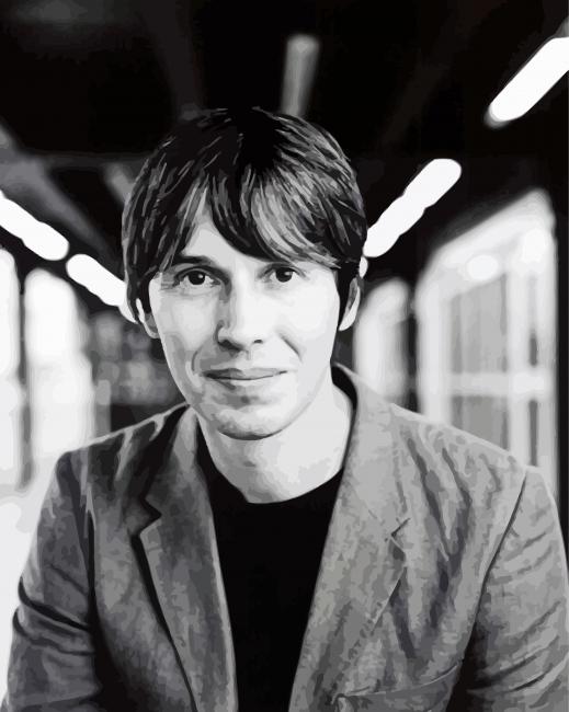 Monochrome Brian Cox paint by number