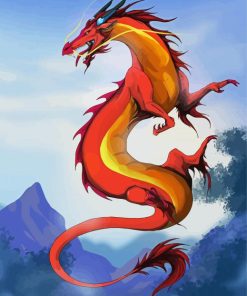 Mulan Mushu Dragon Art paint by number