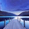 Night Lake Dock paint by number