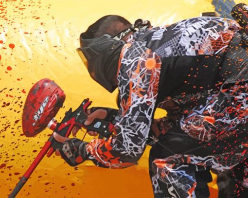 Paintball Illustration paint by number