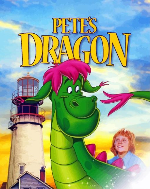 Petes Dragon Movie Poster paint by number