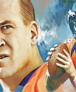 Peyton Manning Art paint by number