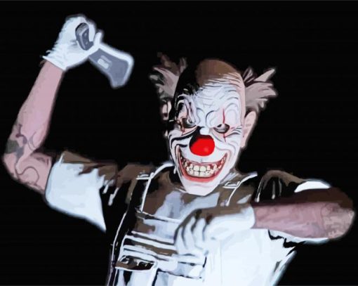 Scary Clown paint by number