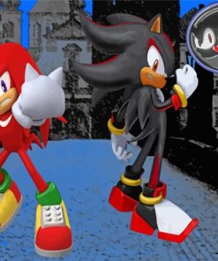 Shadow And Knuckles Characters paint by number