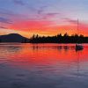 Squam Lake Sunset Reflection paint by number
