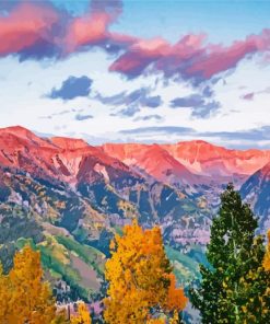 Telluride At Sunset paint by number