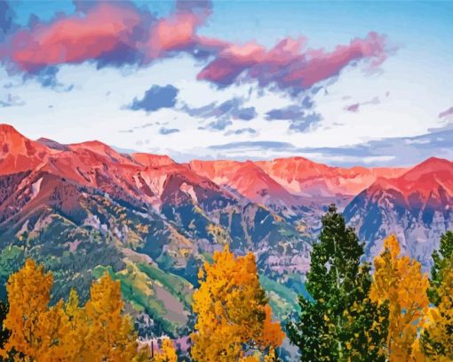 Telluride At Sunset paint by number