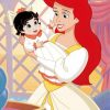 The Little Mermaid And Her Mom Ariel paint by number