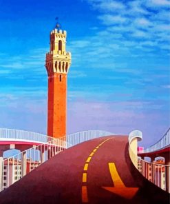 The Overpass By Jeffrey Smart paint by number