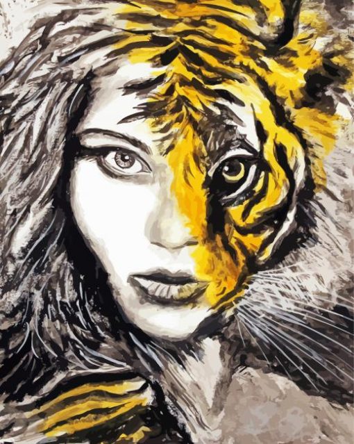 Tiger Lady Art paint by number